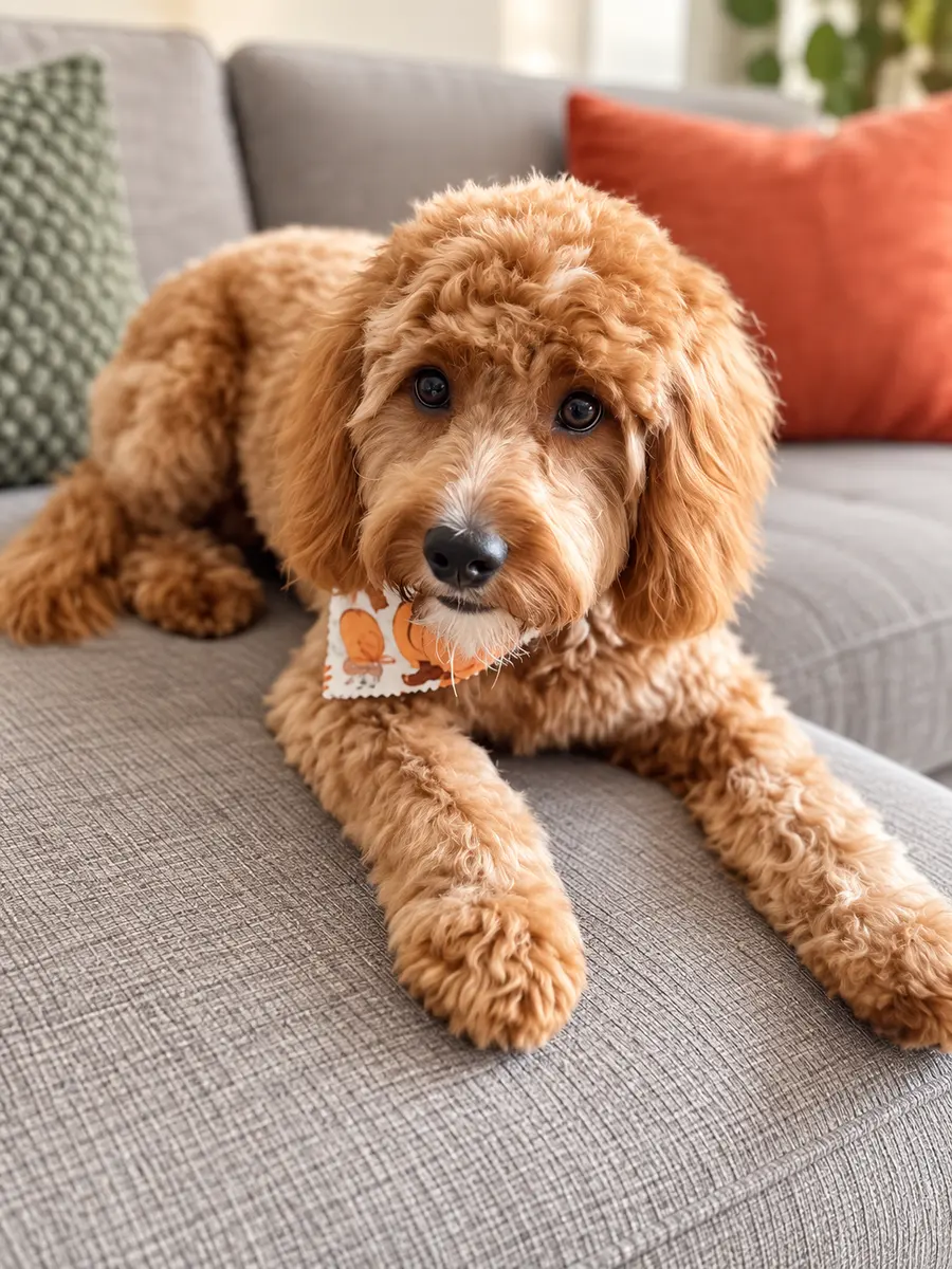 Goldendoodle, Full Groom after a mobile grooming appointment